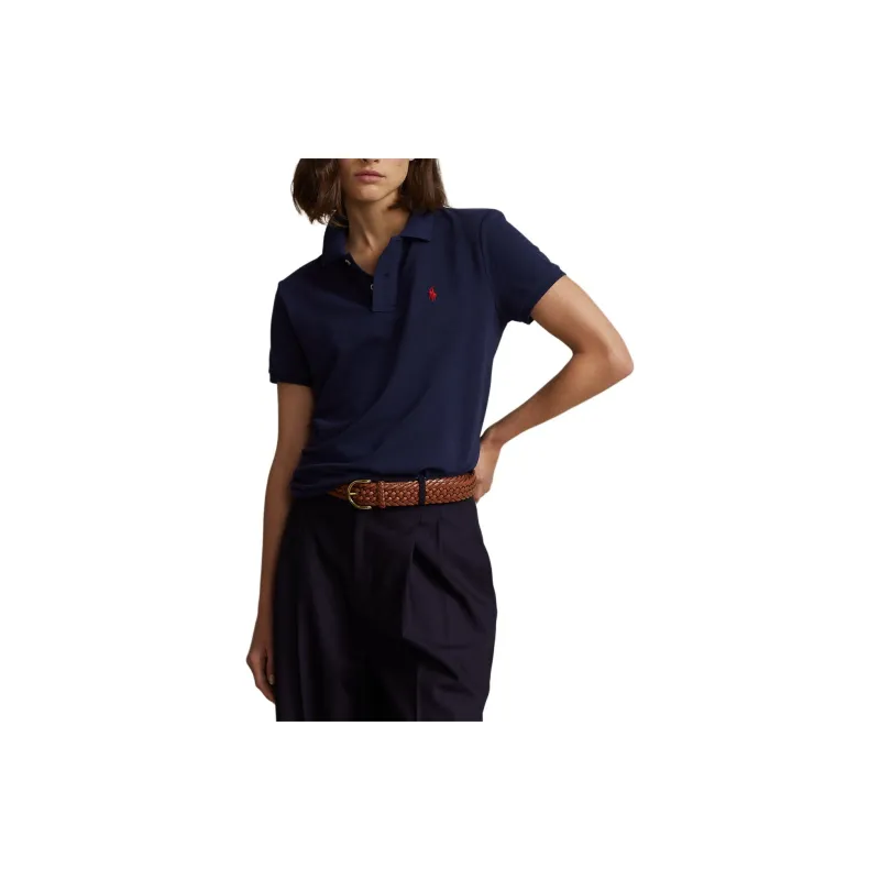 Polo Ralph Lauren Basic Mesh Fit Classic Short-Sleeve Knit 'Newport Navy/Red'-2