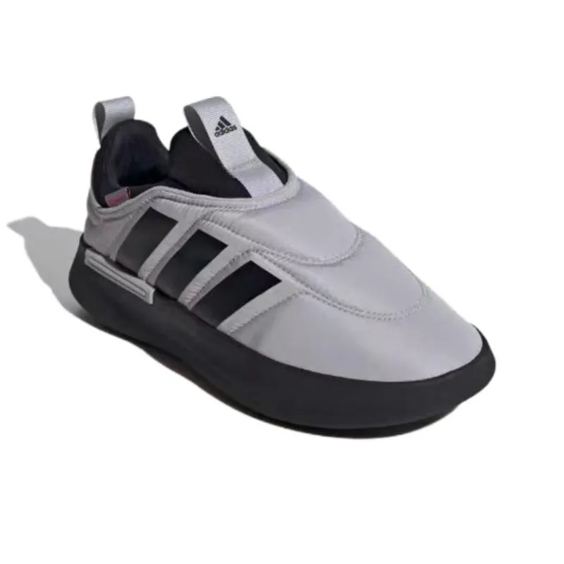 Adidas Adipuff Anti Slip Wear Resistant Low Top Casual Shoes Unisex Gray Black-3