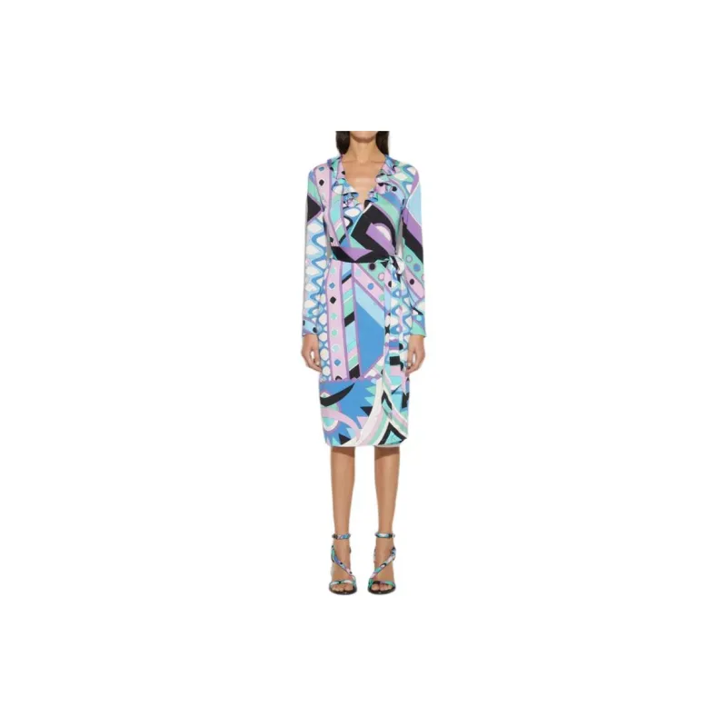 Pucci Geometric Wrap Midi Dress-1