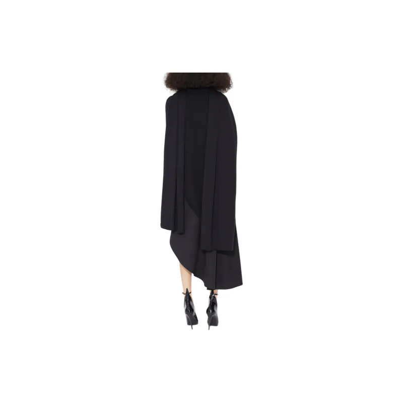 Alaia Knitted Asymmetrical Cape Jumper-3