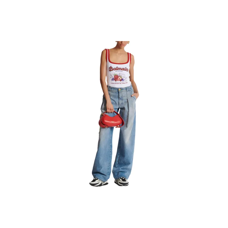 BALMAIN Fruit Square Neck Tank Top-1