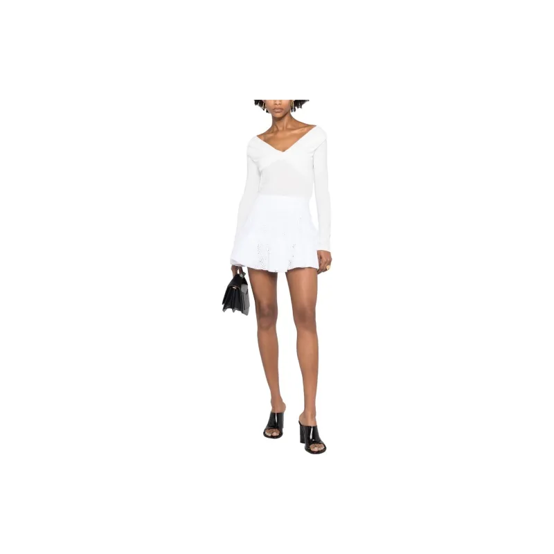 Alaia Casual Short Skirts Women's White-1