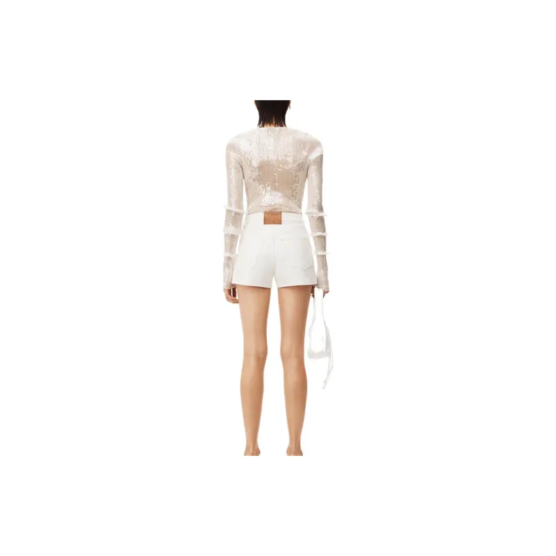 Alexander Wang Denim Shorts Women's White-2