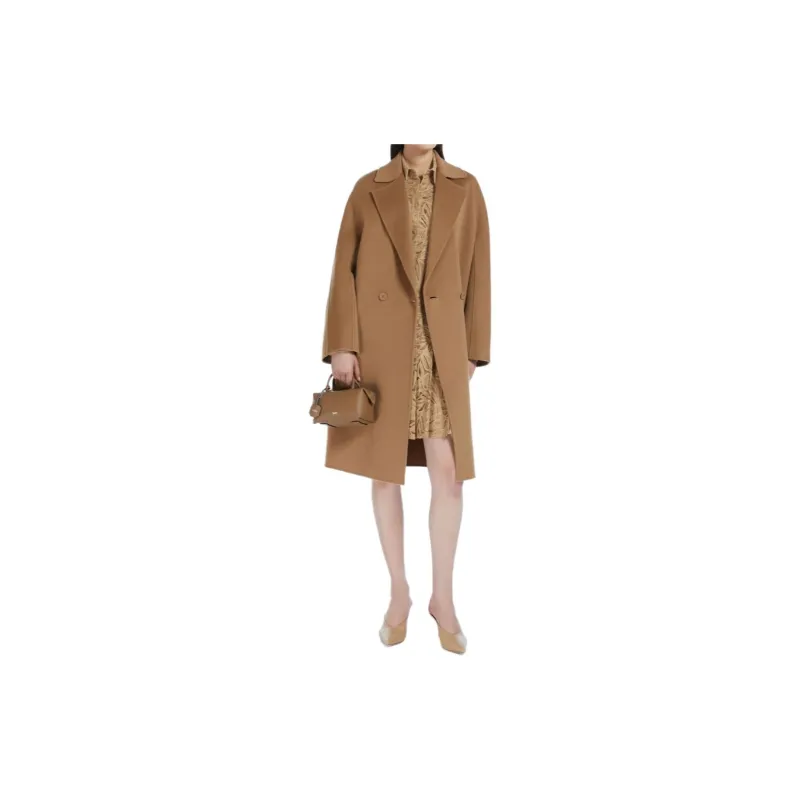 MaxMara Studio Long Sleeved Dresses Women's Beige-2