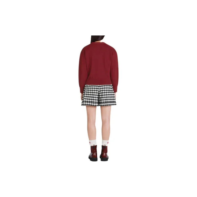 KENZO Tiger Tail Series Knitwear Women's Burgundy-3