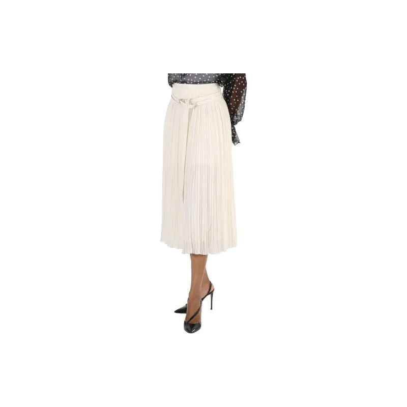 Chloe Casual Long Skirts Women's White-3