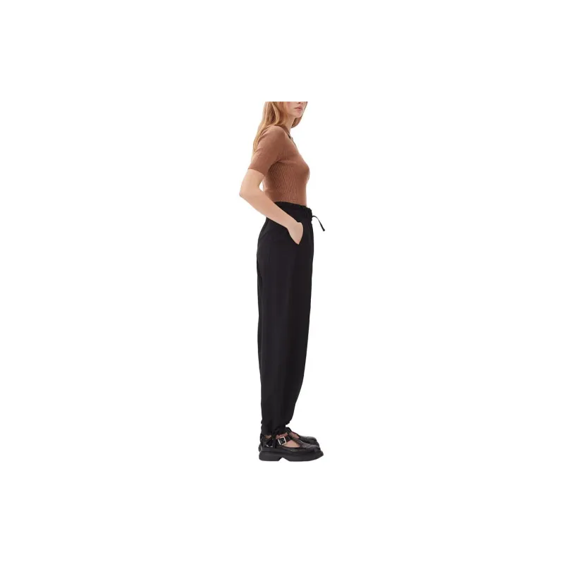 GANNI Drawstring Elastic Waist Trousers-3