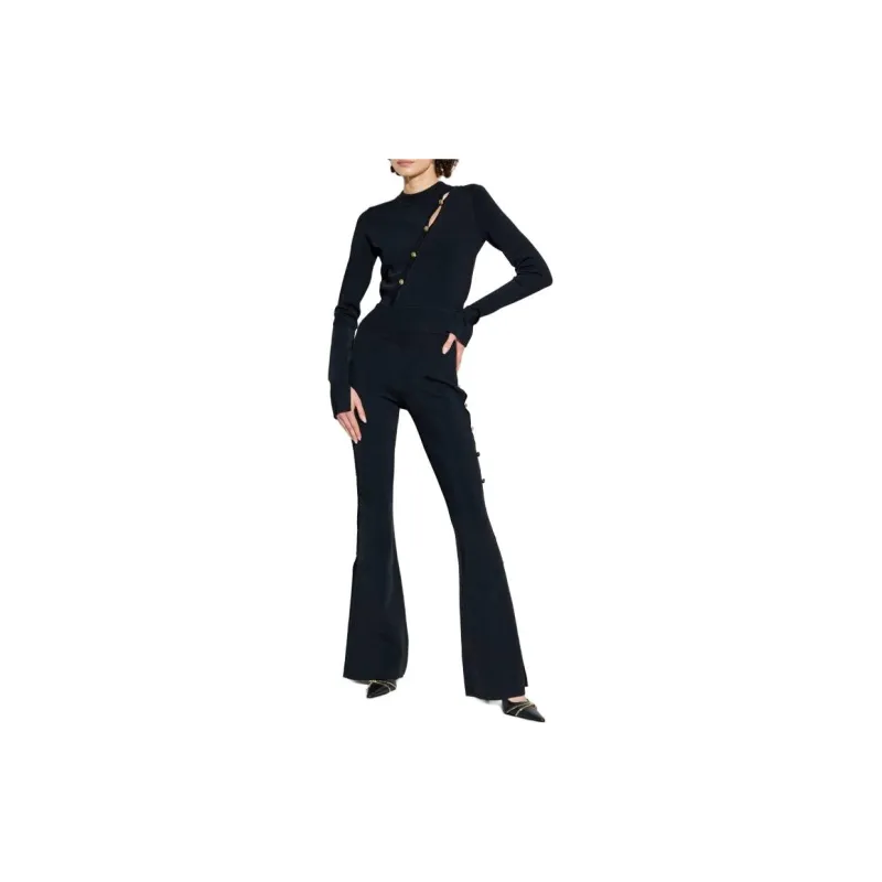 VERSACE JEANS COUTURE Button Detail Flare Pants-1