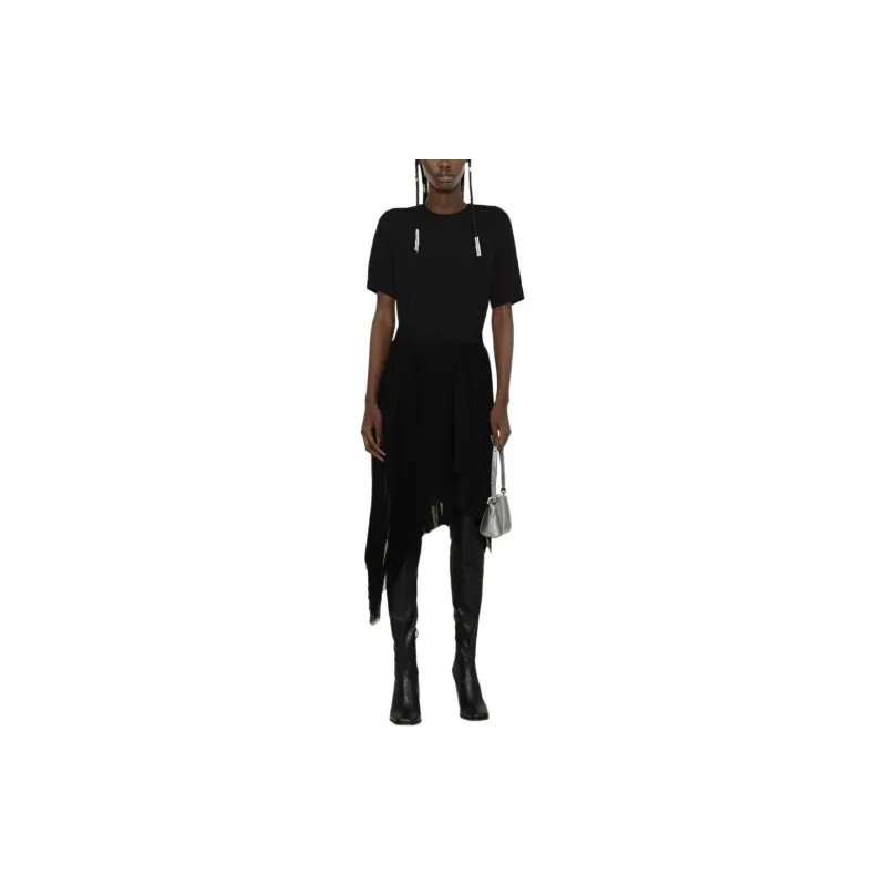 Givenchy Asymmetric Pleated Midi Dress-3