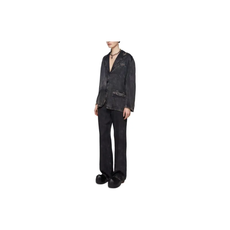 Acne Studios Single Breasted Jacket 'Black/Beige'-1