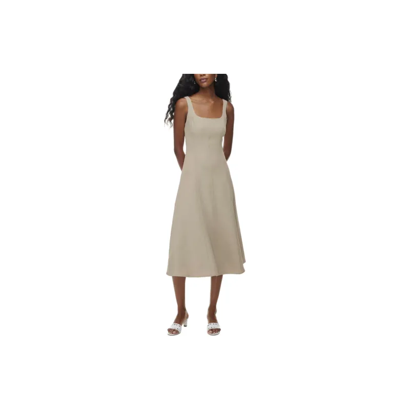 ARITZIA Wilfred Tartelette Dress Slip Dresses Women's Humus Beige/Compost Beige Yellow-2