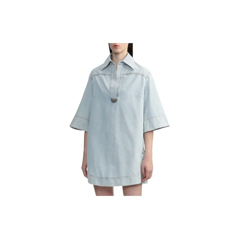 Zimmermann August Denim Minidress-2