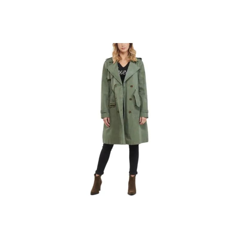 GUESS Trench Coat Women's Green-2