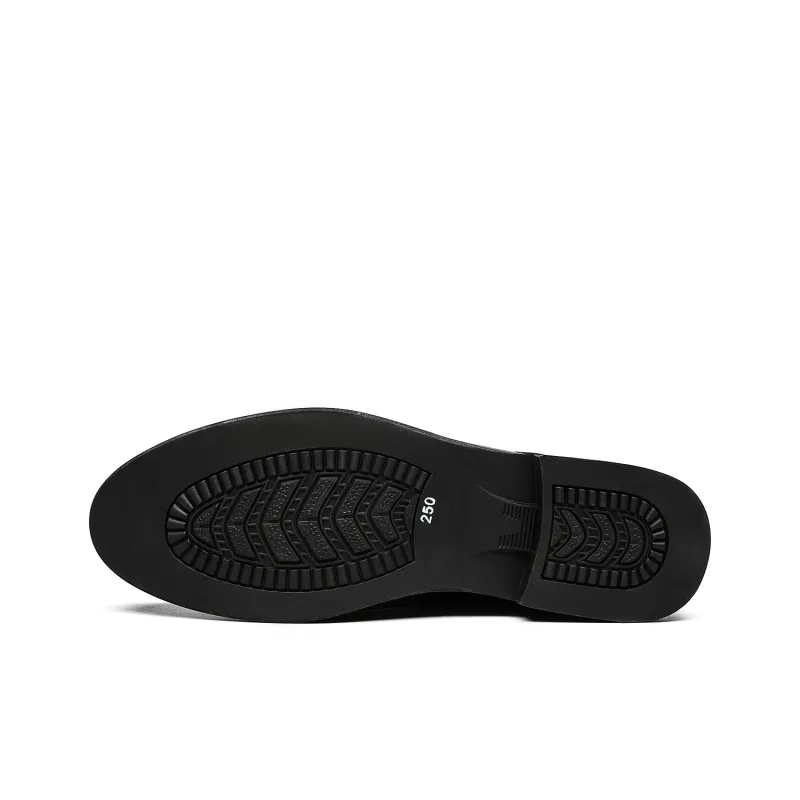 CHINT Dress Shoes Men Mid Top Black-4