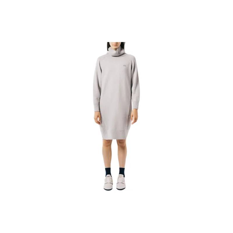 LACOSTE Long-Sleeved Dresses Women's Gray-2