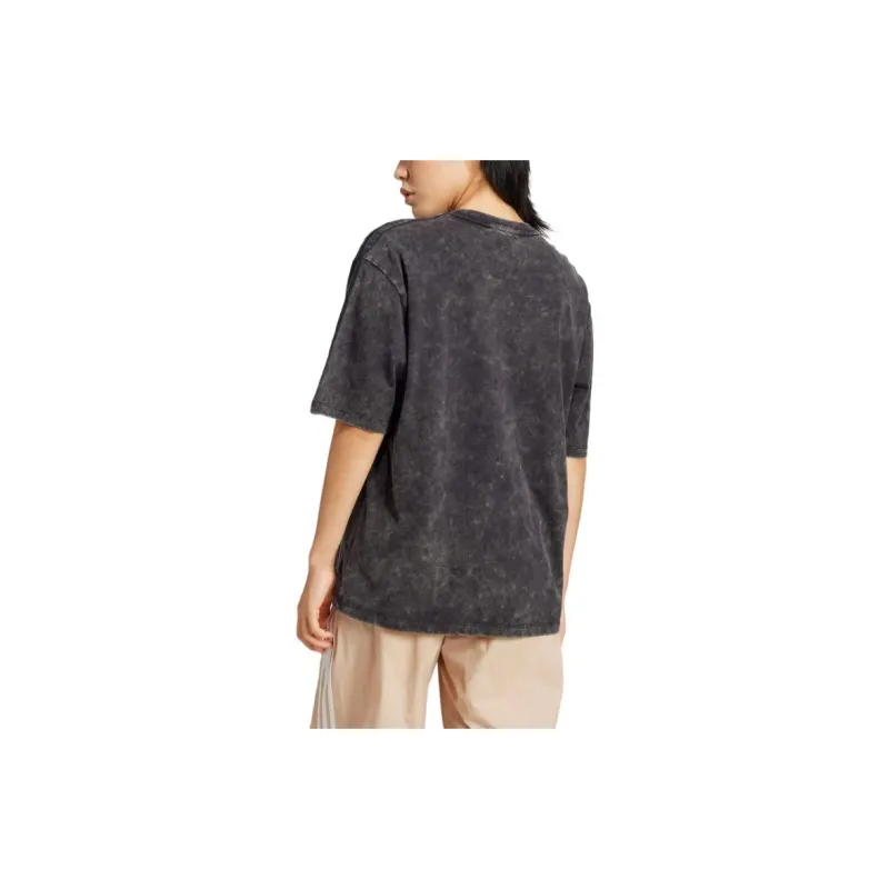 Adidas Women's Washed Out Boyfriend Fit T Shirt Black-3