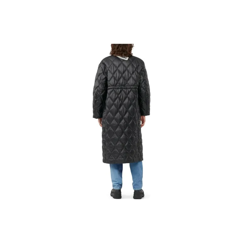 GANNI Quilted Mid Length Coat-2
