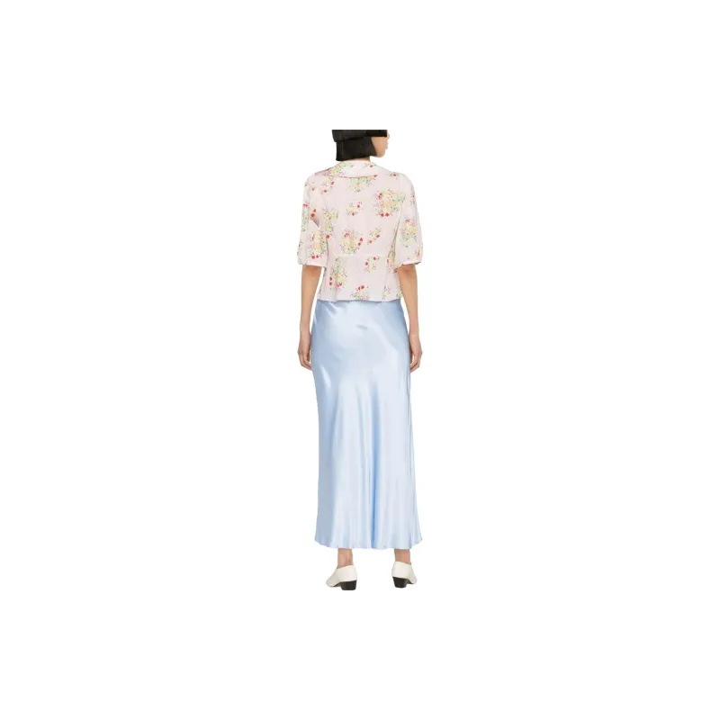 Rixo Casual Long Skirts Women's Blue-2