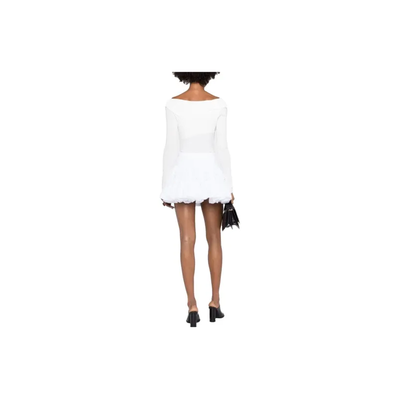 Alaia Casual Short Skirts Women's White-3