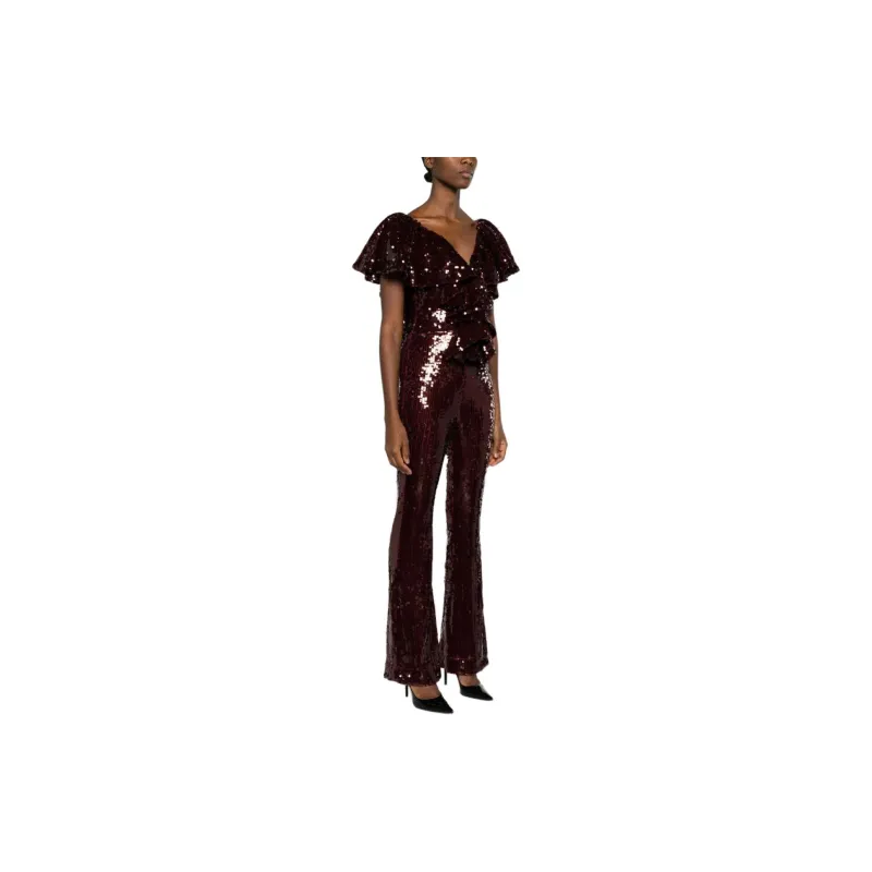 Rotate Ruffled detailing Sequined Jumpsuit-3