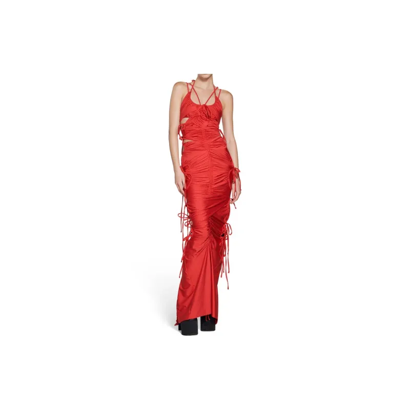 Balenciaga SS23 Sleeveless Dress Slim Fit Women's Red-2