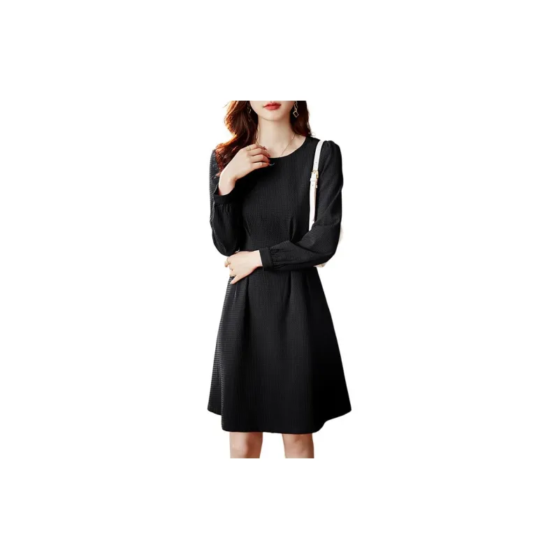 Still Quiet Long Sleeved Dresses Women's-5