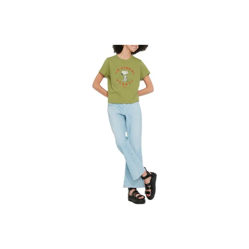 UNIQLO Crop Tops Women's Grass Green-1