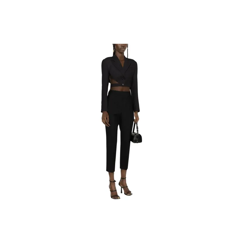 Alexander McQueen High Waist Cropped Trousers-1