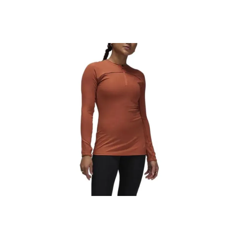 Jordan Sport Raglan Sleeve T Shirt Women's Gray Peach Red-3