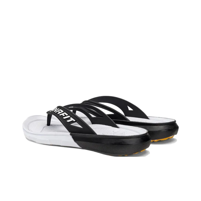 DYNAFIT Abrasion-Resistant Slip-Resistant Flip Flops Unisex Black White-2