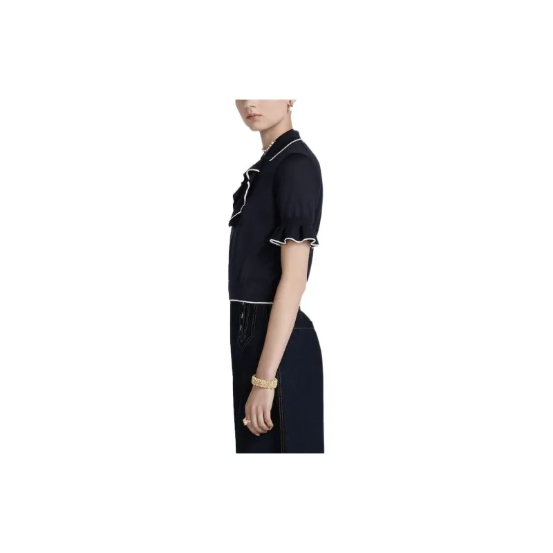 DIOR FW22 Cashmere Sweater Women's Blue-4