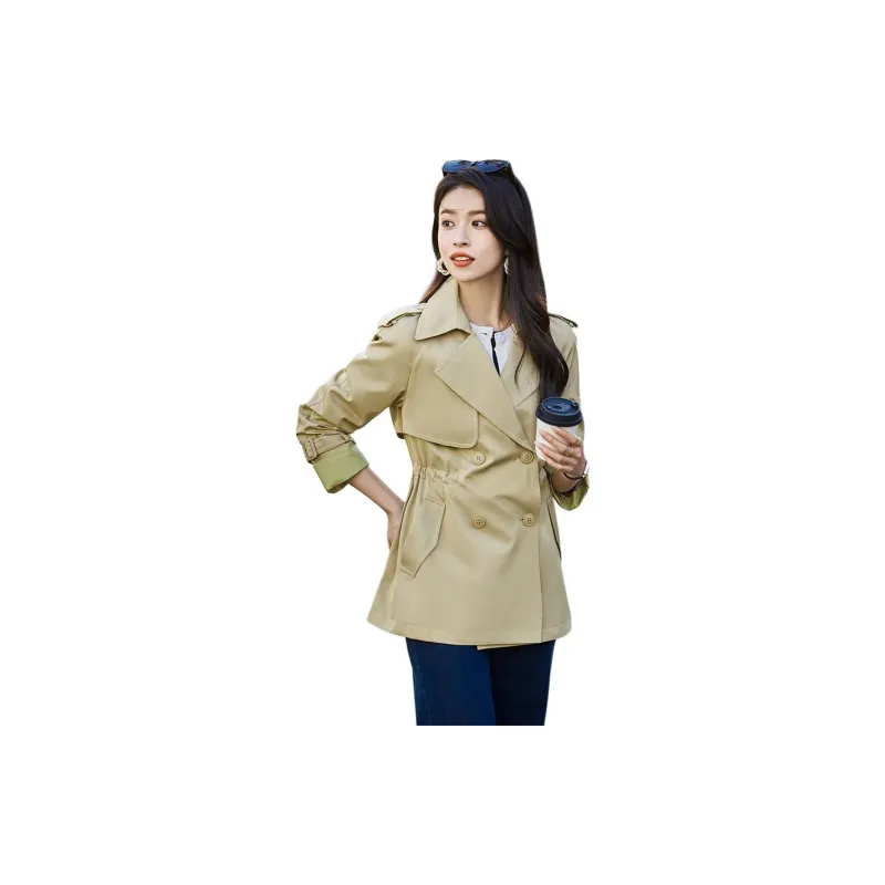 Yi Mengyuan Trench Coat Women's Khaki-2