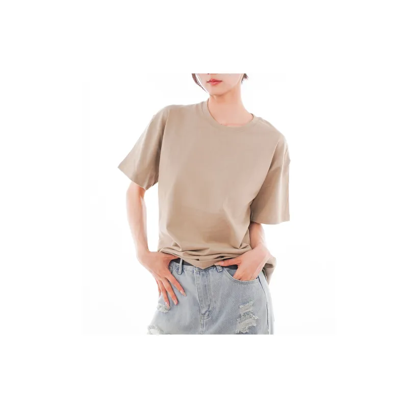 YuChaJia T-Shirt Women's Khaki Couple's-3