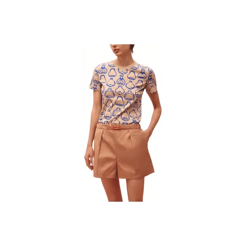 HERMES SS23 Regular T Shirt Women's White Beige-2