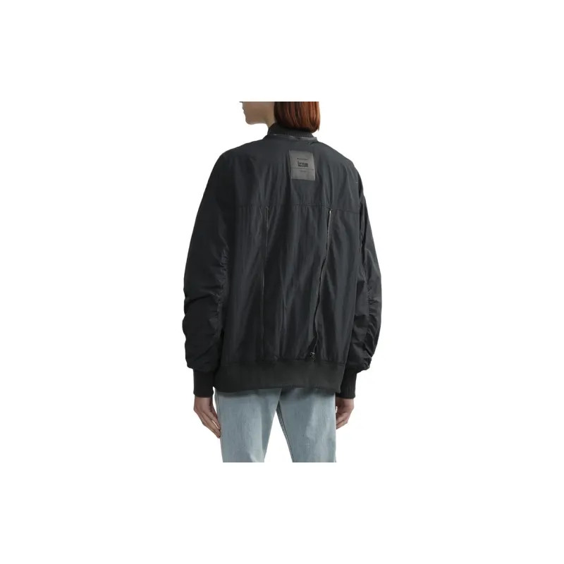 Izzue Logo patch Zip detail Bomber Jacket-3