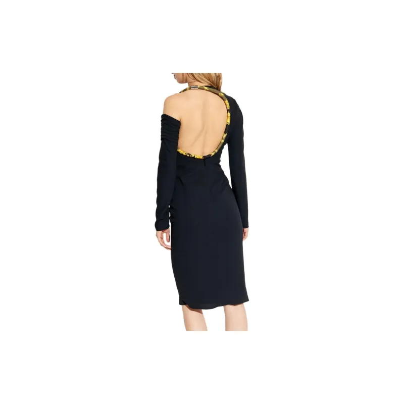 VERSACE Cut Out Detailed Long Sleeved Dress-4