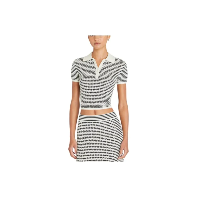CLUB MONACO Knitwear Women's Black White Stripes-2