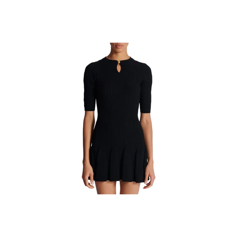 BALMAIN Flared Knit Dress-6