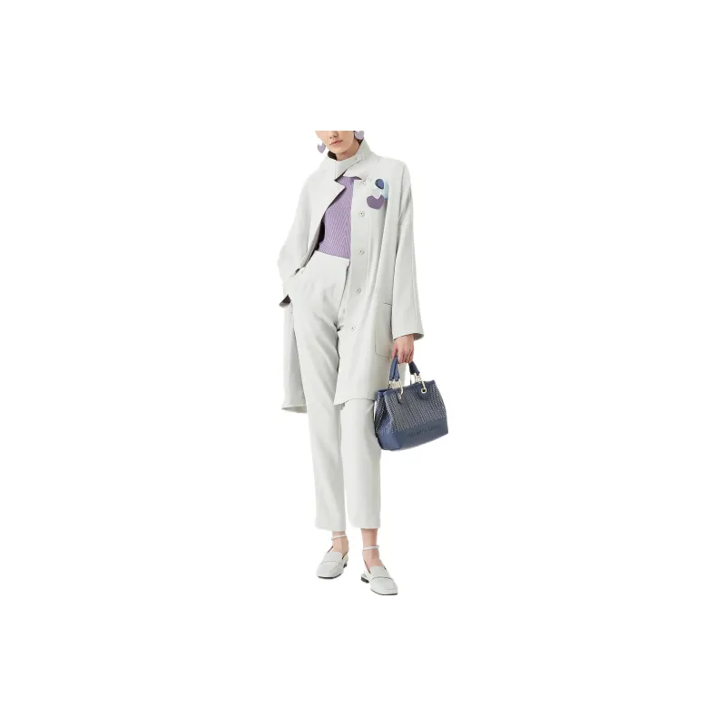 EMPORIO ARMANI Trench Coats Women's White-1