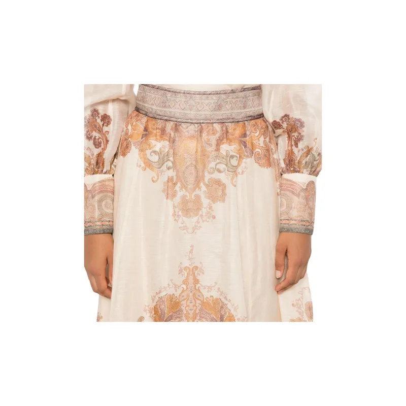 Zimmermann Illustration Midi Skirt-3