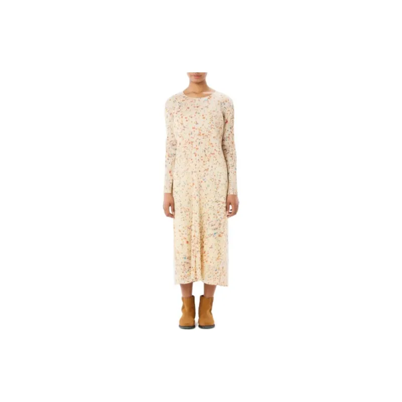 PLEATS PLEASE ISSEY MIYAKE FW22 Long Sleeved Dress Women's Yellow-2