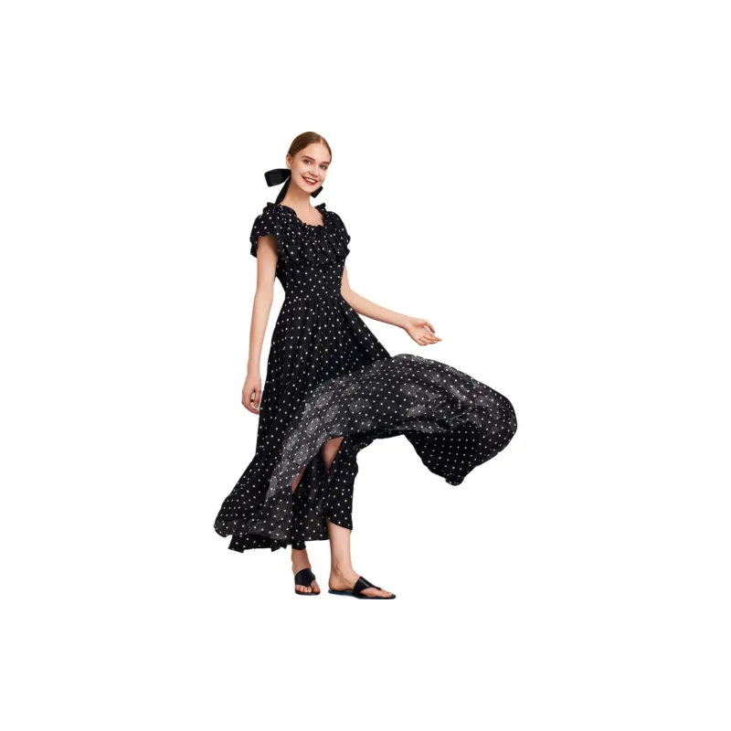 HAVVA Short Sleeved Dresses Women's Black-1