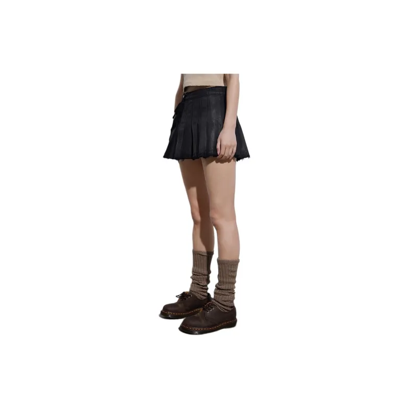 DRAGON FACE Casual Short Skirts Women's Black-1
