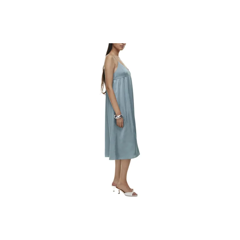 ARITZIA Wilfred Lover Satin Midi Dress Slip Dresses Women's Slab Blue/Board Blue-4