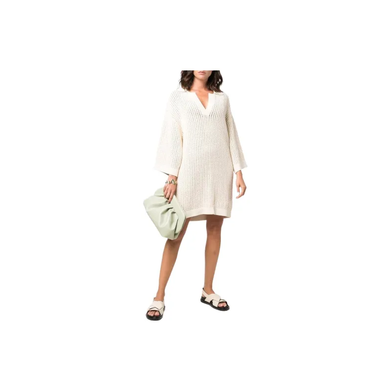 NANUSHKA Wingtip-collar Knitted Dress-2