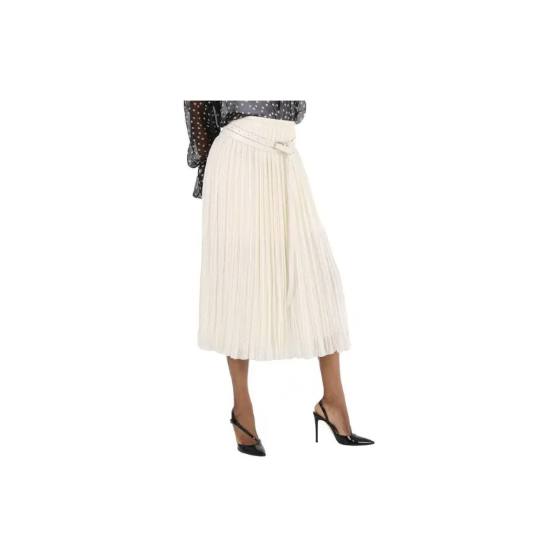 Chloe Casual Long Skirts Women's White-4