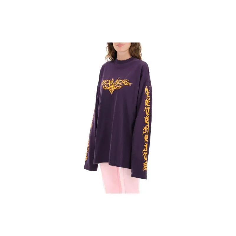 Vetements T-Shirts Women's Purple-3