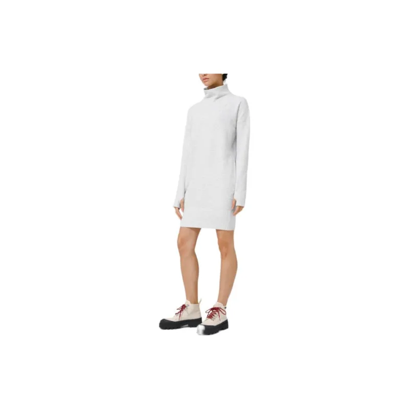 Lululemon Long-Sleeved Dresses Women's Light Gray-3