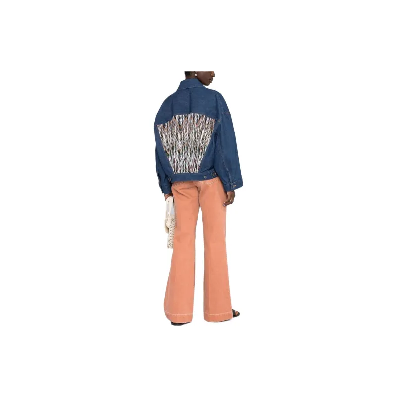 MISSONI Buttoned Long-Sleeved Denim Jacket-1