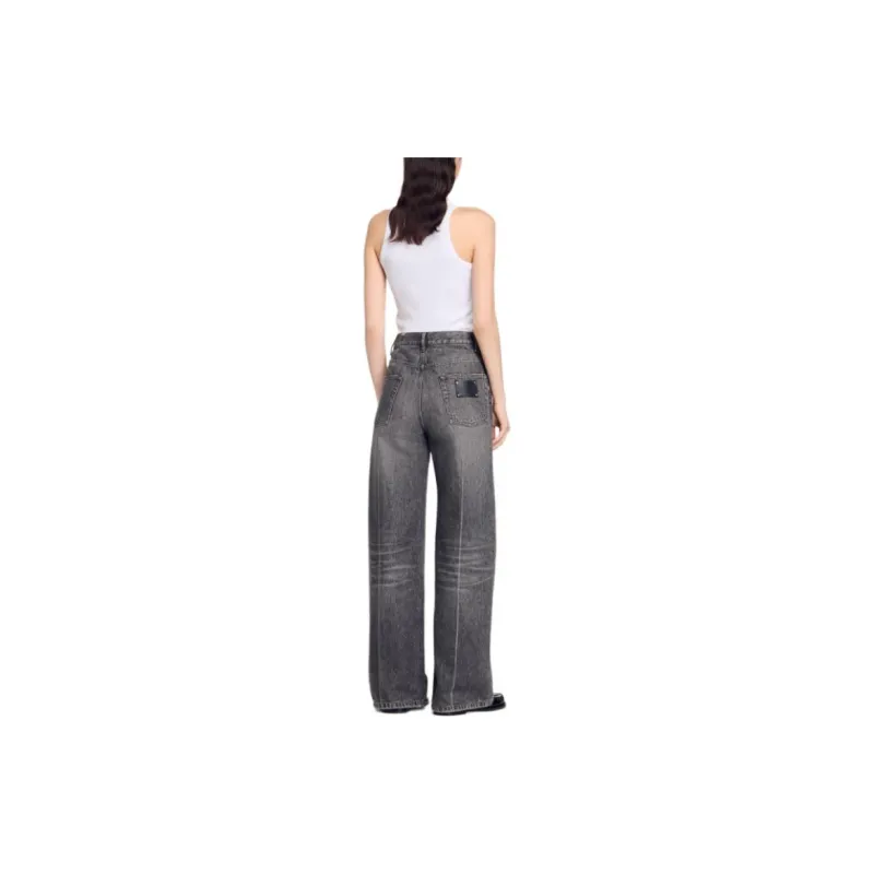 Sandro High rise Wide leg Jeans-1
